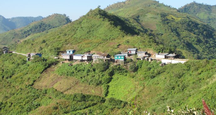 Typical mountain village on the way to Falam